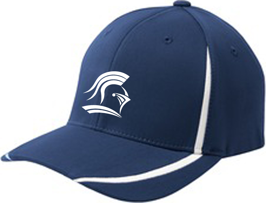 SportTek Flexfit Performance Colorblock Cap, Navy/White